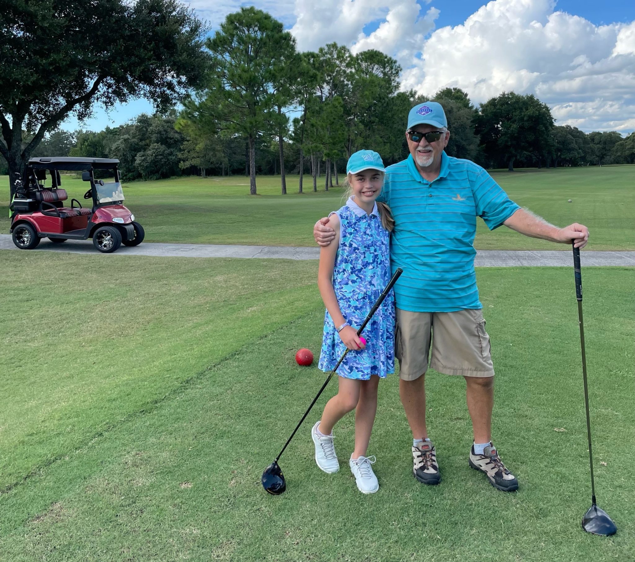 Girls Golf - Suzie Fisher Golf at Fox Hollow “Here's team Anna Talbot. She's playing with her grandfather Clarence. She's also on her middle school golf team. She's been making good progress since her appearance on the Golf Channel a few years back as part of the Girls Golf program at First Tee Tampa Bay. 