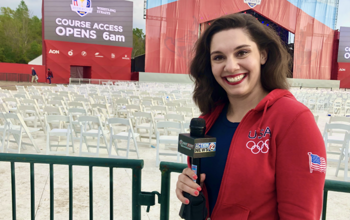 Annie-Krall-Covering-Ryder-Cup-for-ABC-Green-Bay-WBAY-Sept.-2021